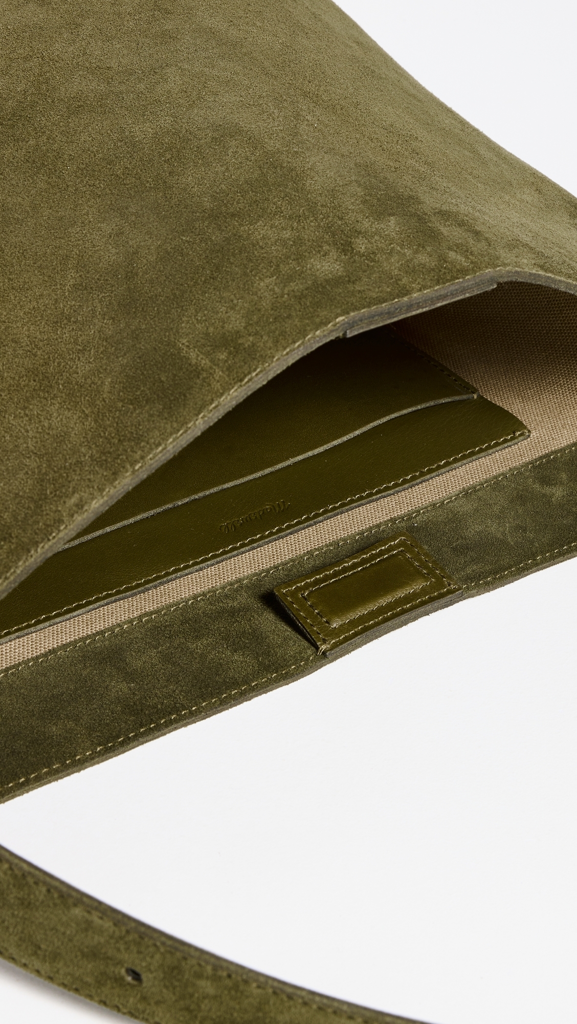 Suede Essentials Bucket Tote Shaded Olive Suede One Size