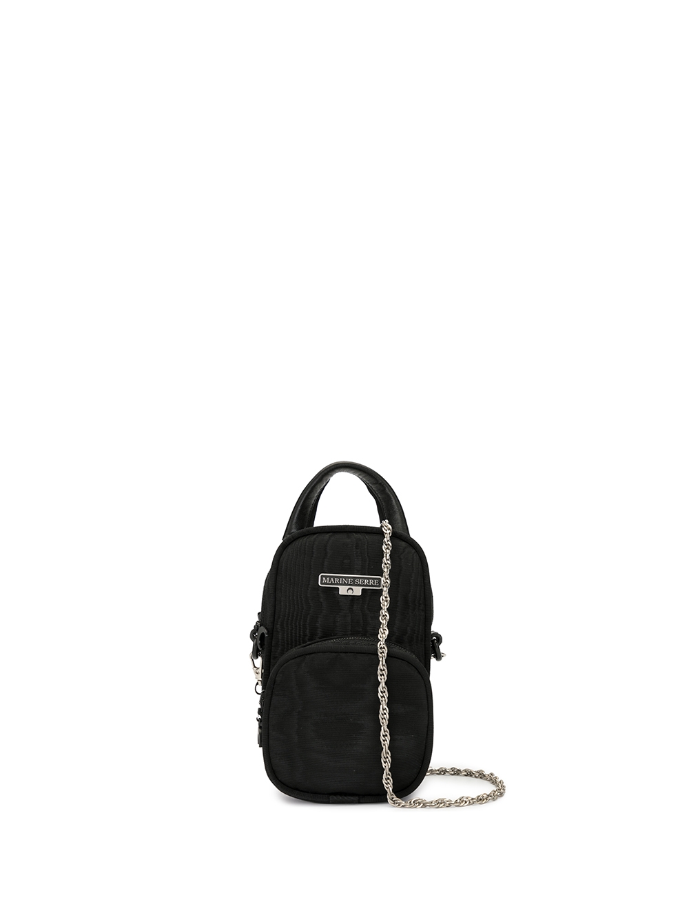 Logo plaque crossbody bag - Black