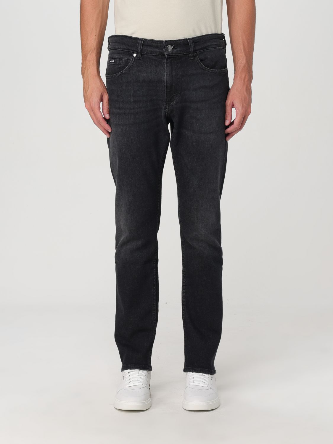 Mid-rise slim-fit jeans - Black