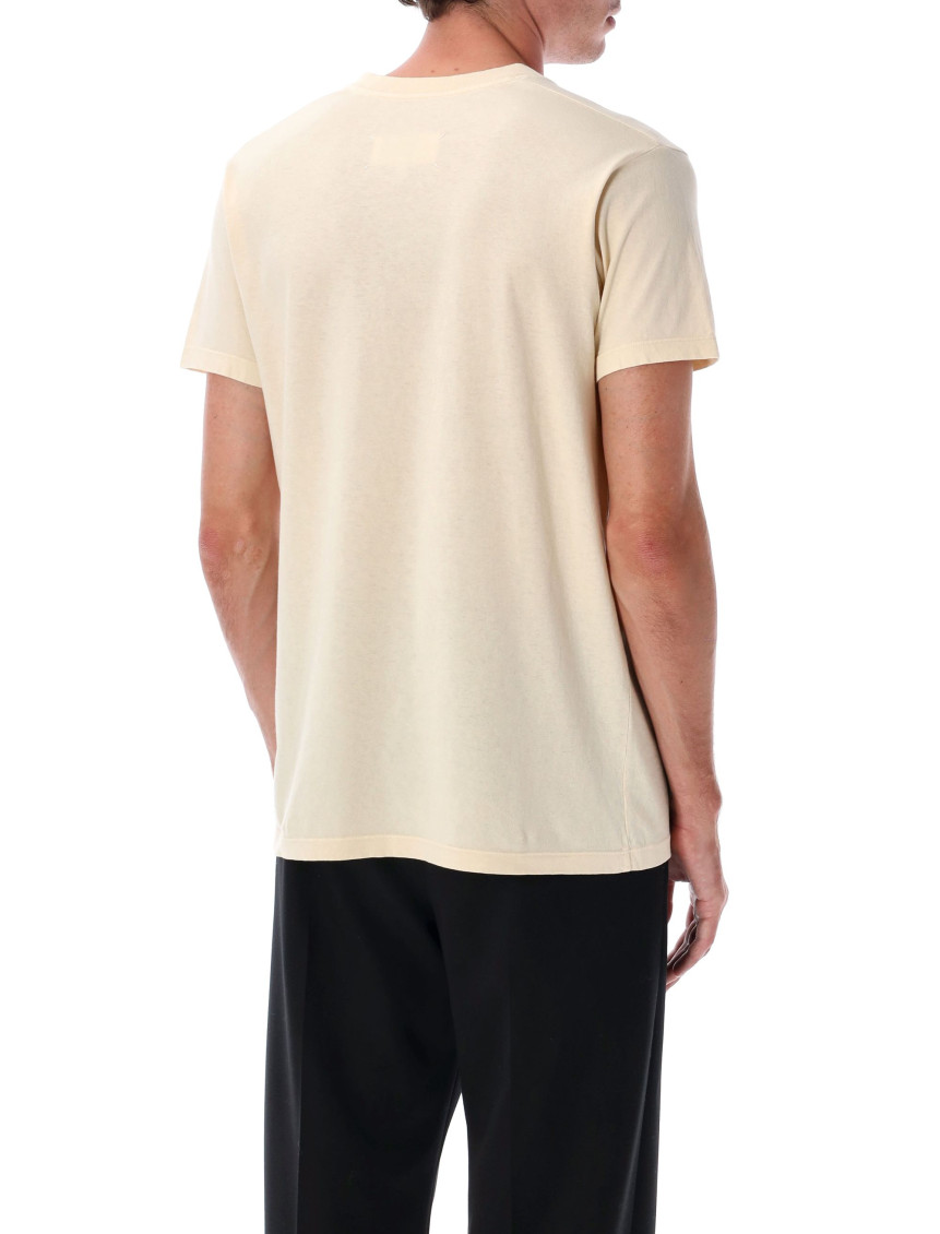 Beige Crewneck Logo T-Shirt