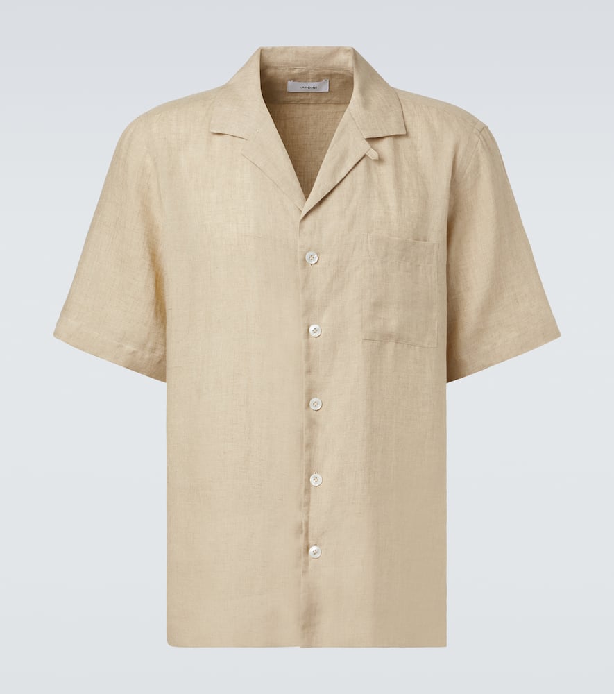 Linen bowling shirt