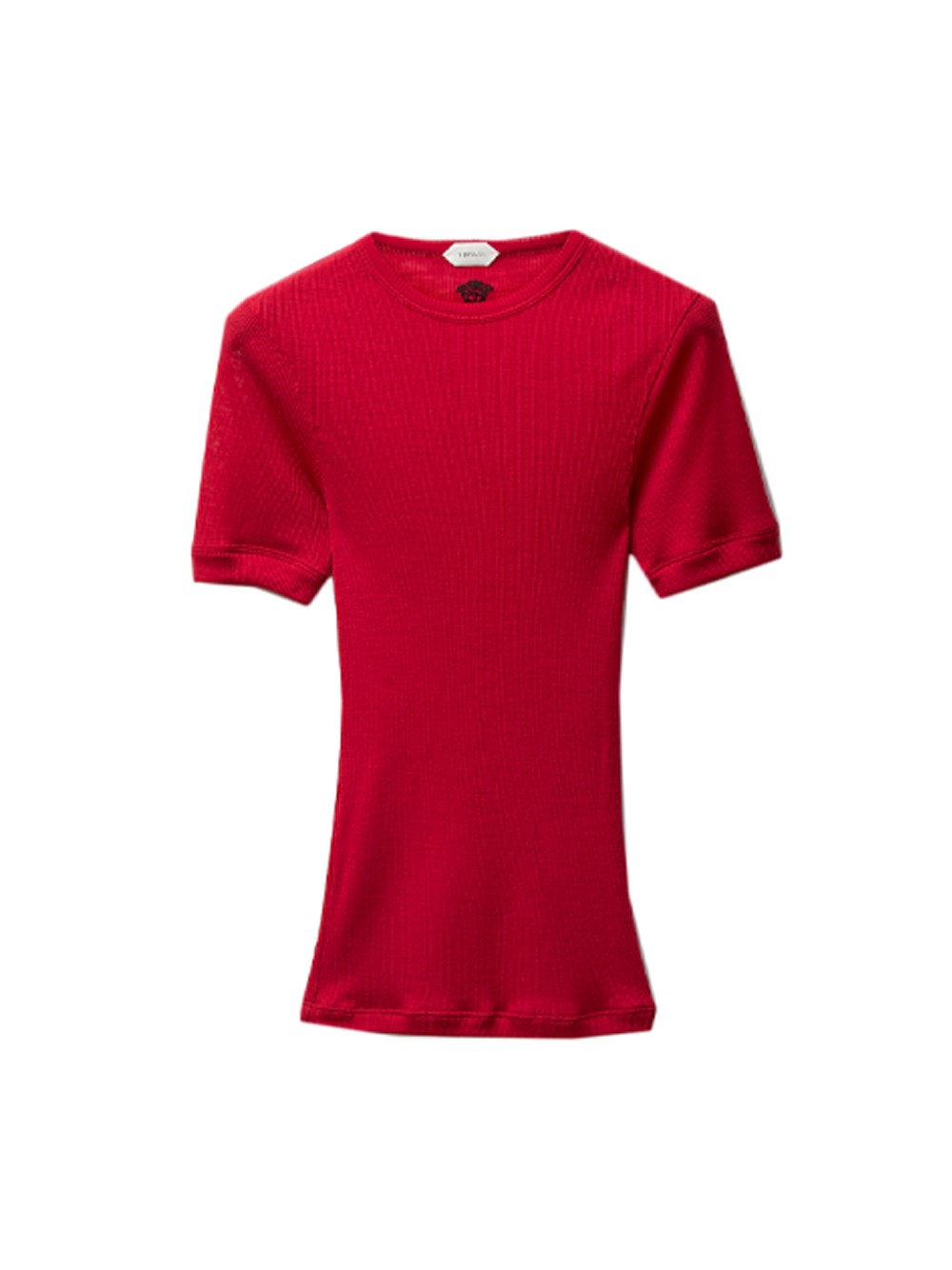 T-Shirt Rib With Medusa Embroidery
