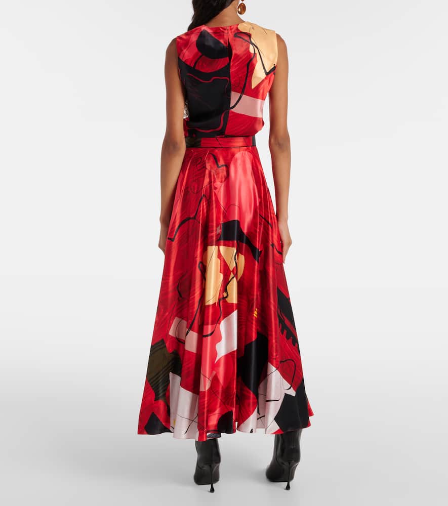 Roksanda Kiara printed satin top