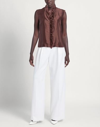 Woman Top Chocolate brown Size 4 Silk