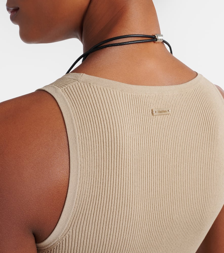 Ribbed-knit tank top