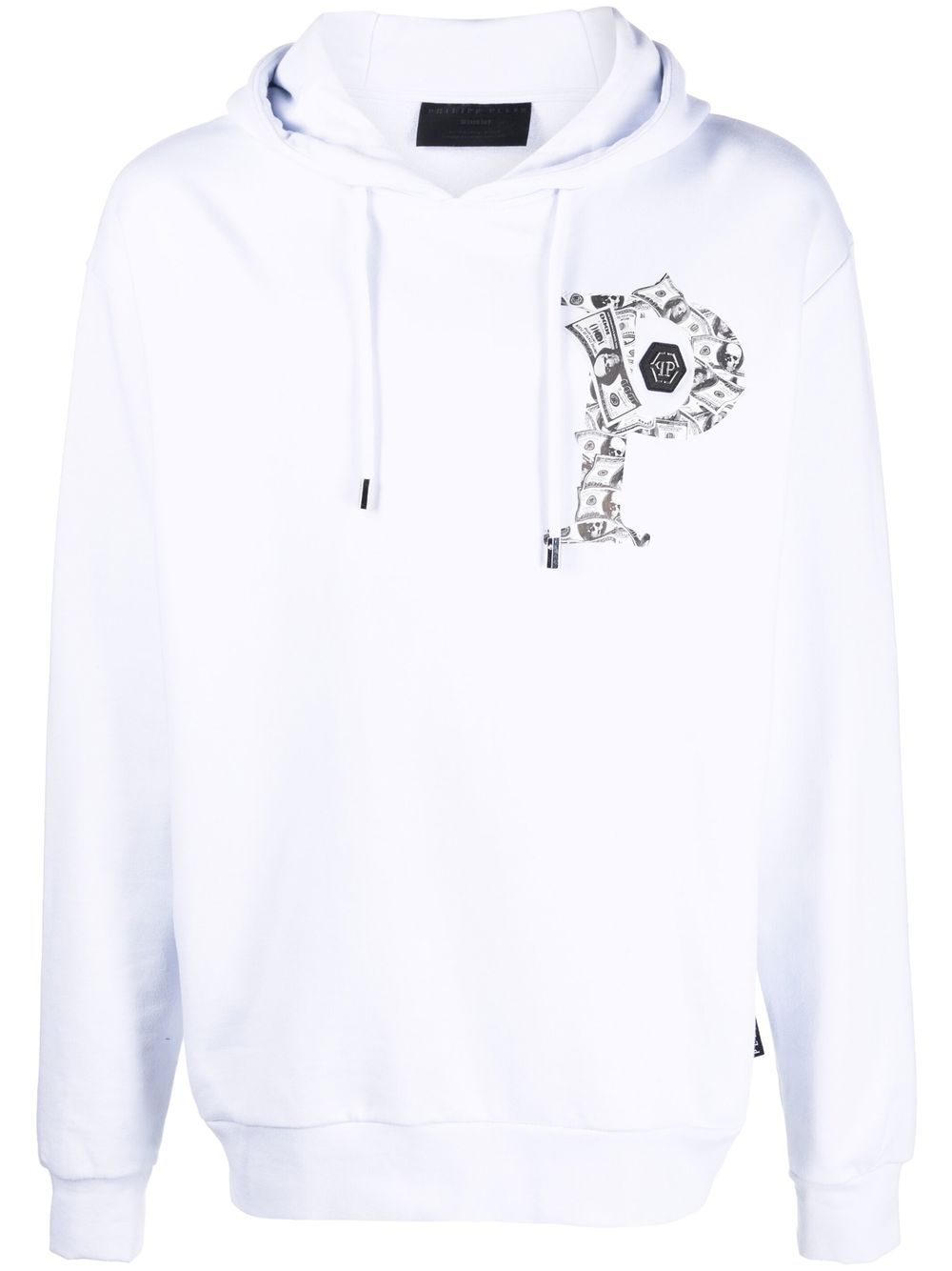 Money graphic-print hoodie - Black