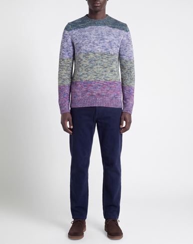 Man Sweater Lilac Size L Virgin Wool