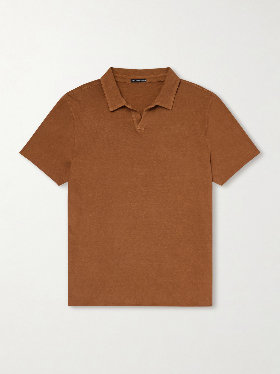 Open-Collar Slub Cotton-Jersey Polo Shirt
