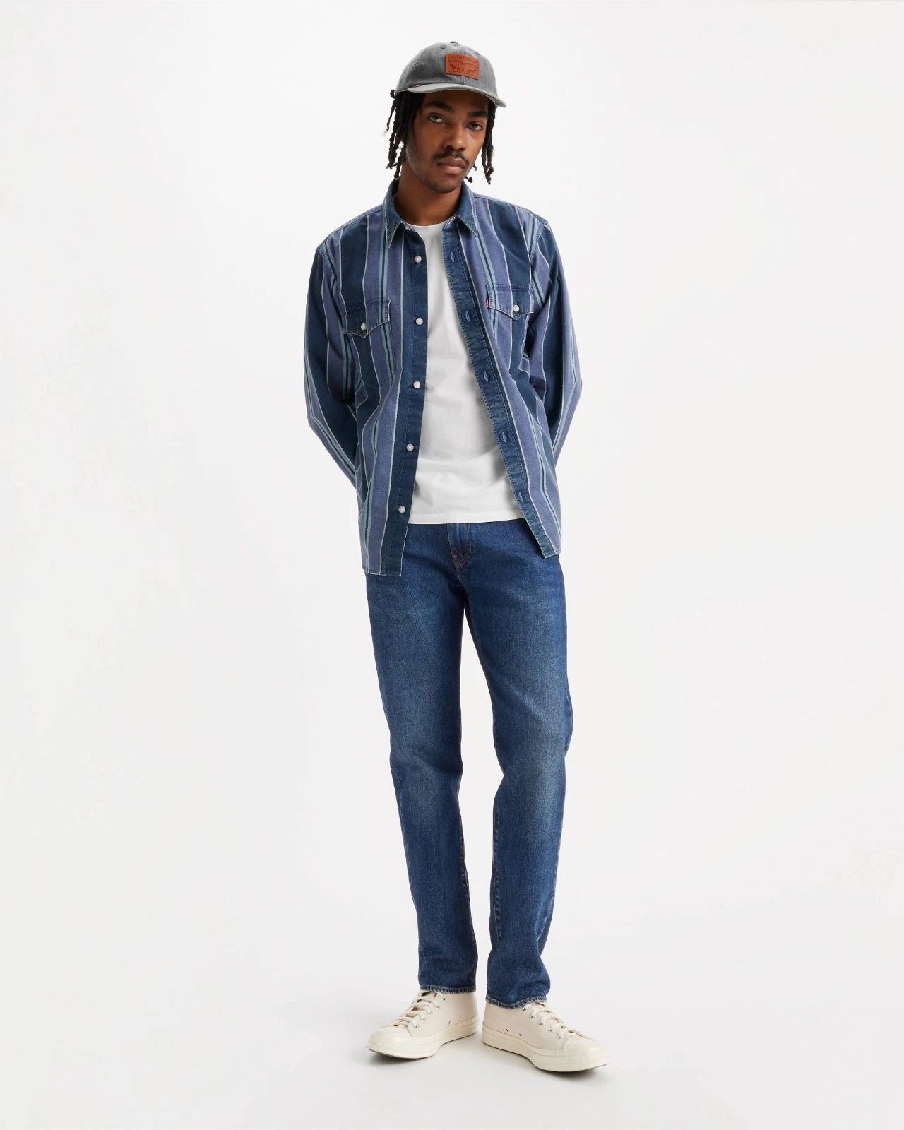 Men's 502 Jeans Blue Denim Taper Fit Authentic Soft Tapered RED1316