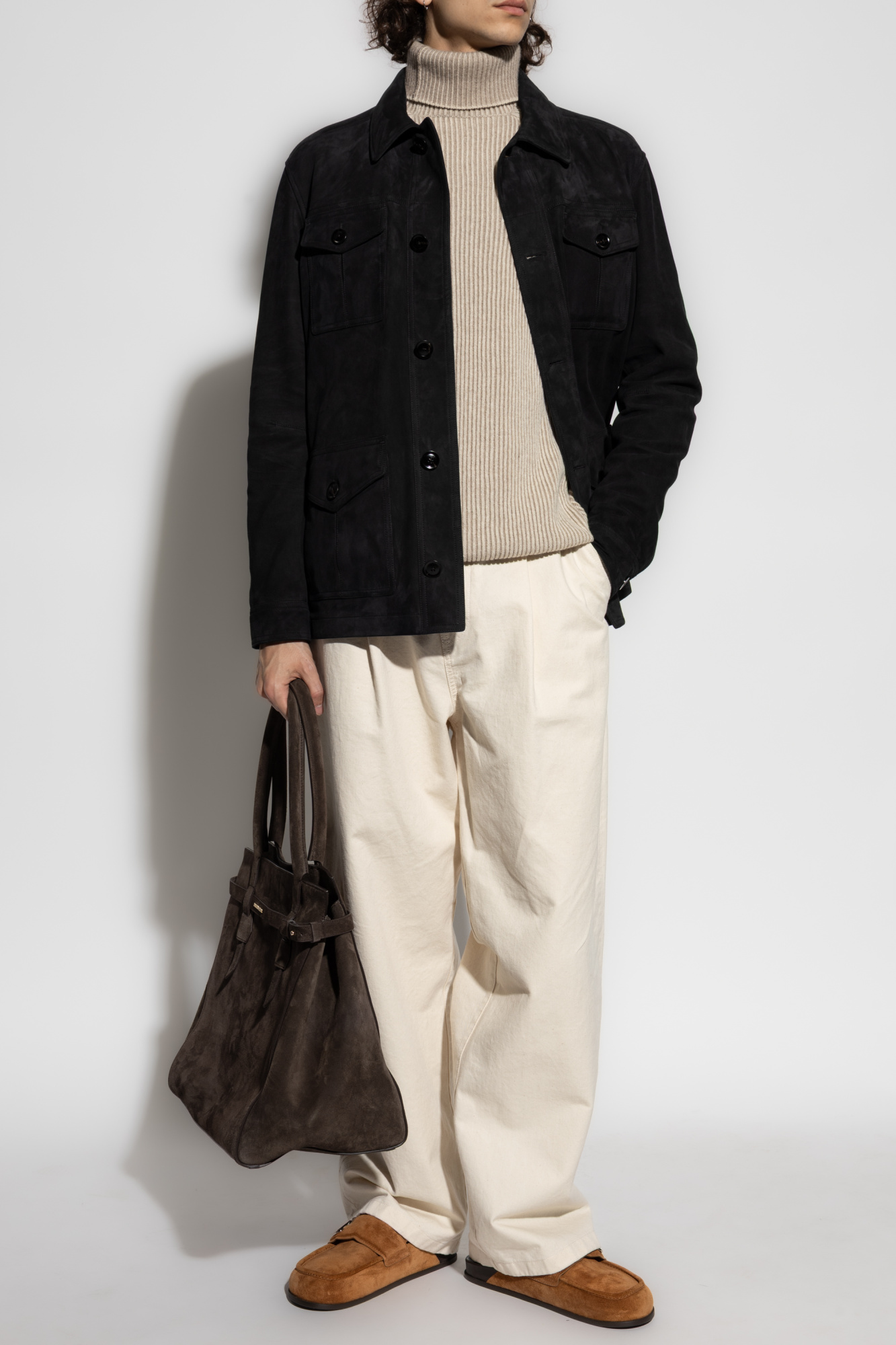 Cashmere Turtleneck, Men's, Cream