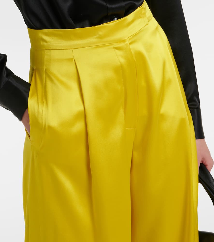Elegante Fiesta silk wide-leg pants