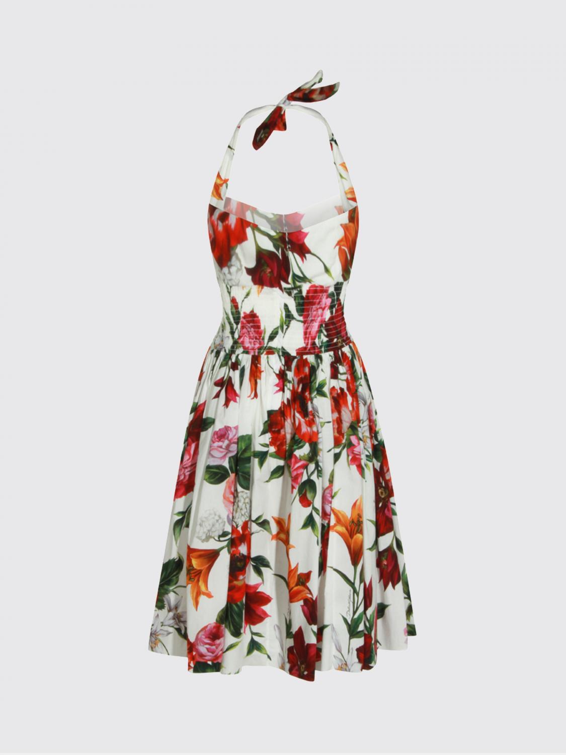 Floral-print dress - White