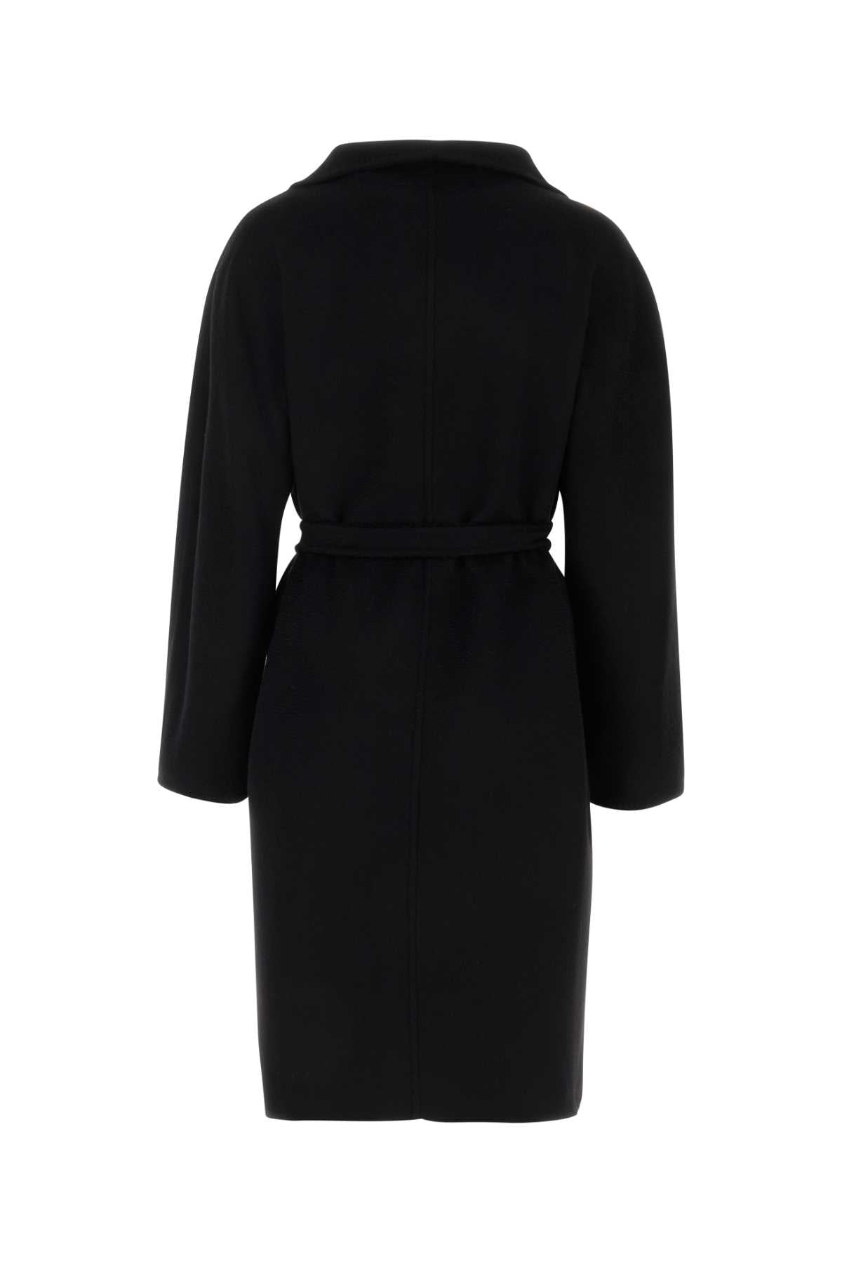 Max Mara Black Cashmere Lilia Coat
