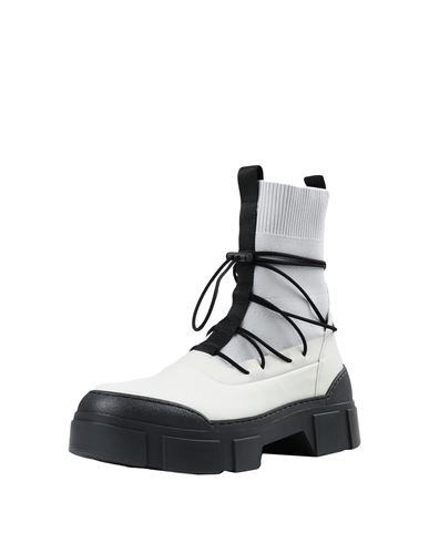 Vic Matiē Woman Ankle boots Light grey Size 9.5 Soft Leather, Textile fibers