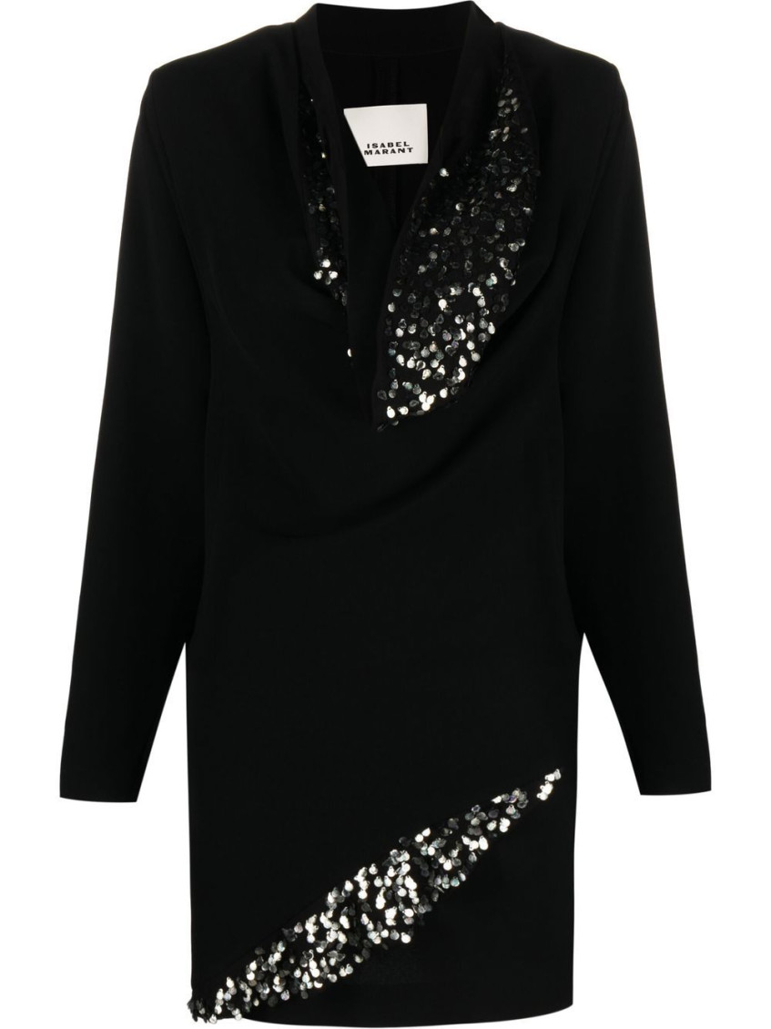 Lazeli Embellished V-neck Mini Dress