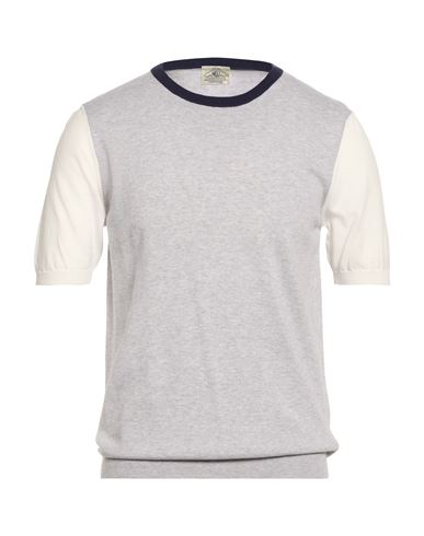 Man Sweater Light grey Size 40 Cotton