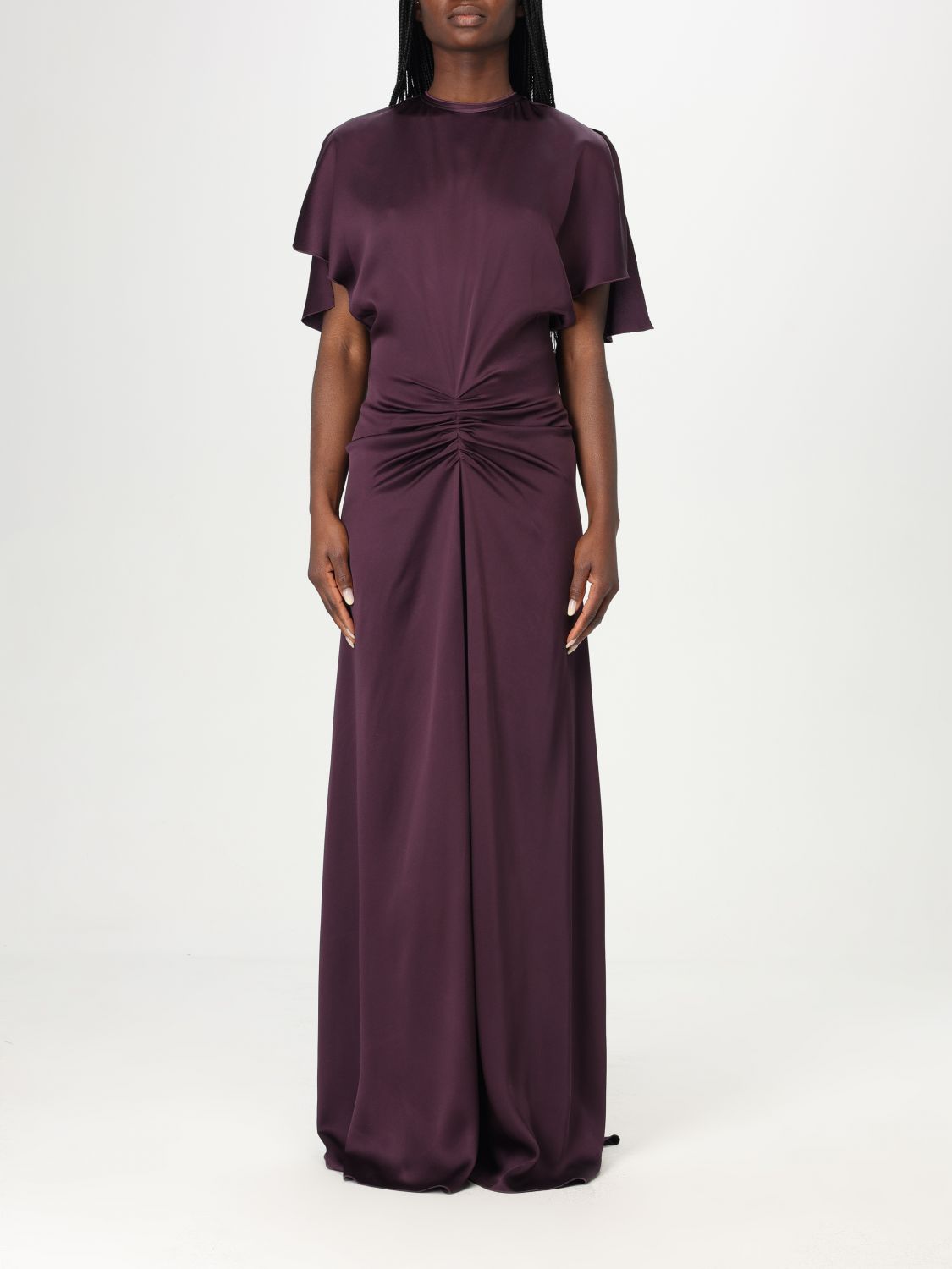 Gathered-waist maxi dress - Black
