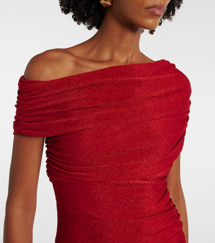 Diane von Furstenberg Agustin lamé midi dress