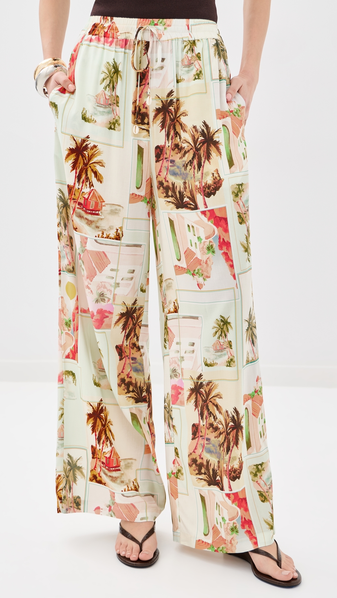 Dolce Drawstring Pants Vintage Postcards