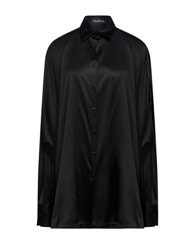 Woman Shirt Black Size 0 Silk, Elastane