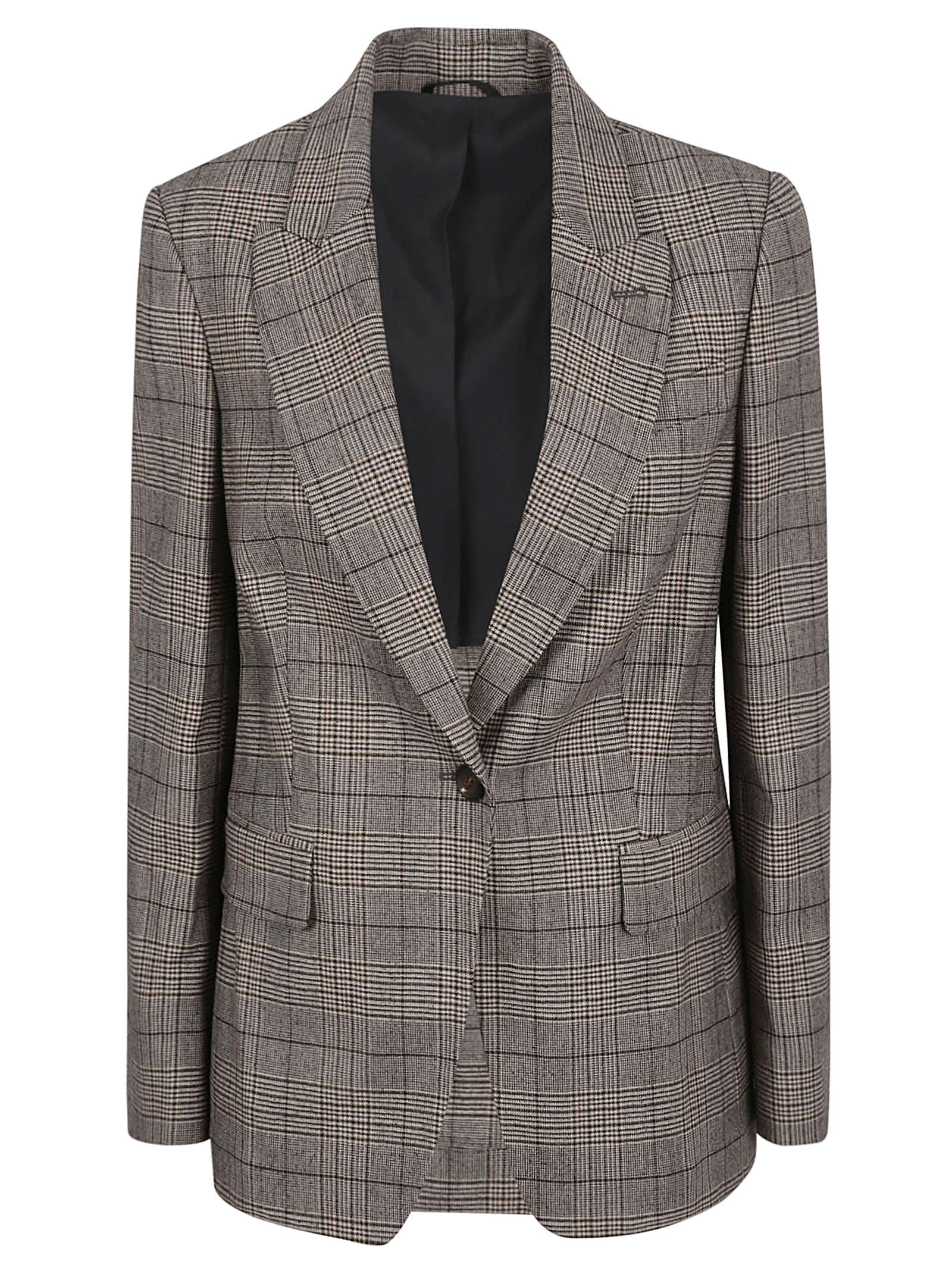 Suit-type Check Blazer