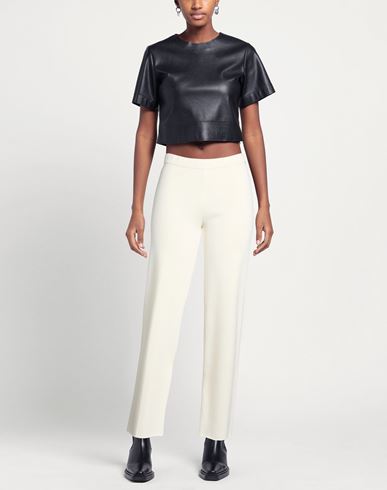 Woman Pants Ivory Size 6 Merino Wool, Acrylic