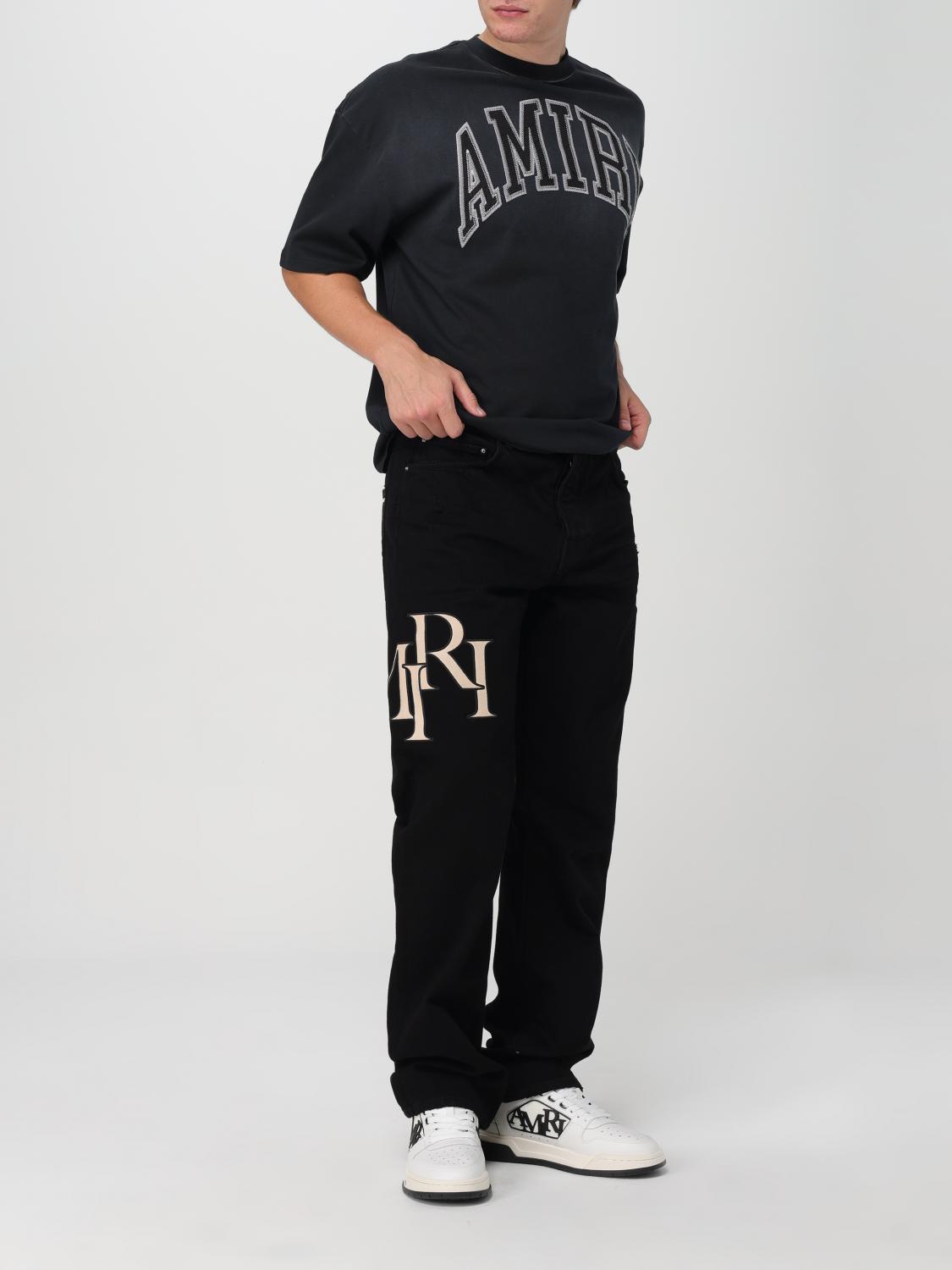 Staggered Logo Jeans - Black
