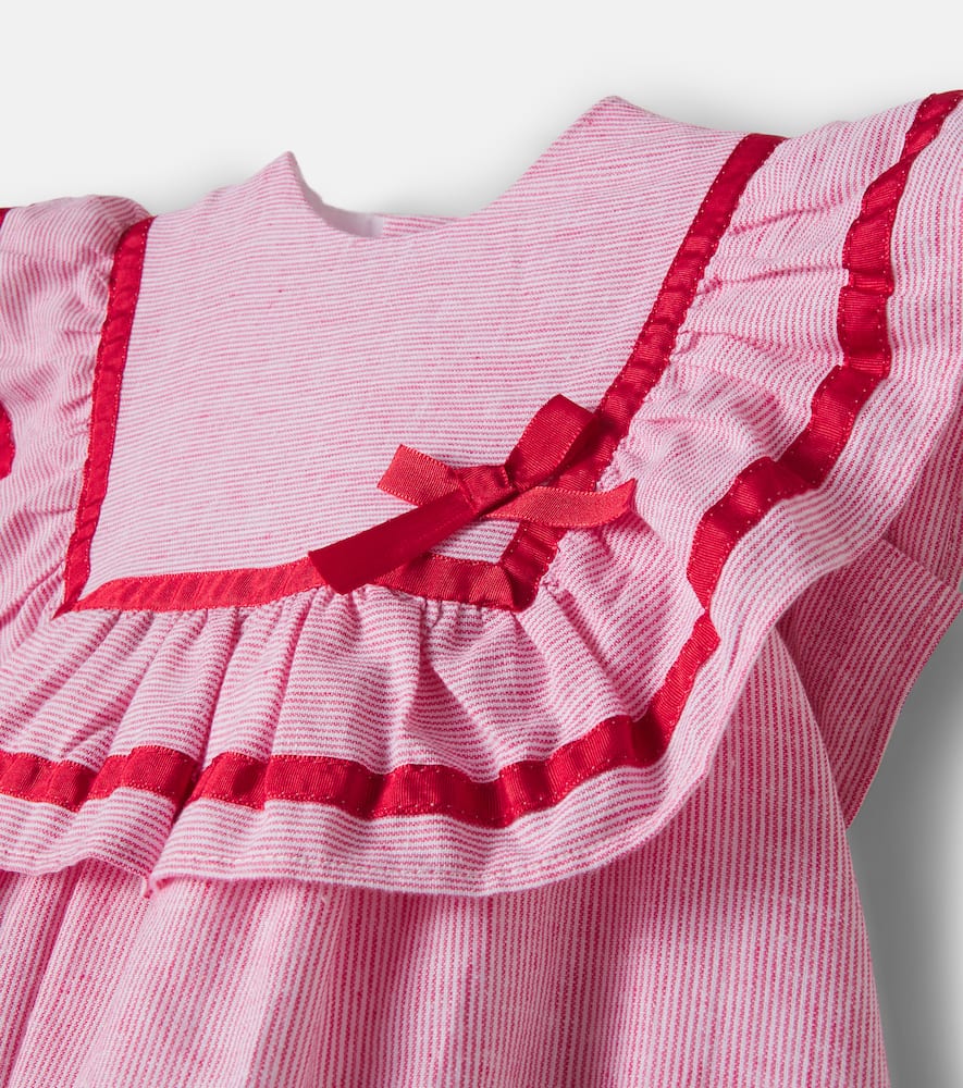 Lawrence ruffled striped cotton dress