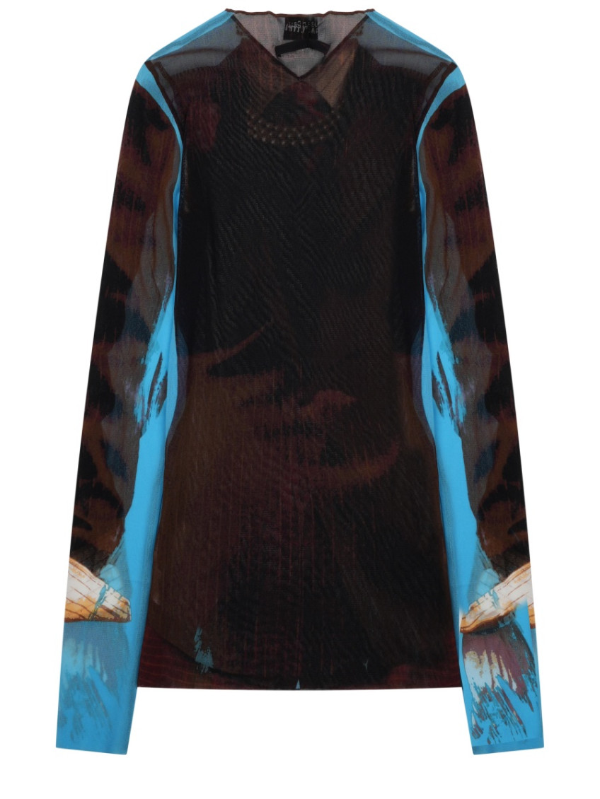 Jean Paul Gaultier - long sleeve crew neck graphic top