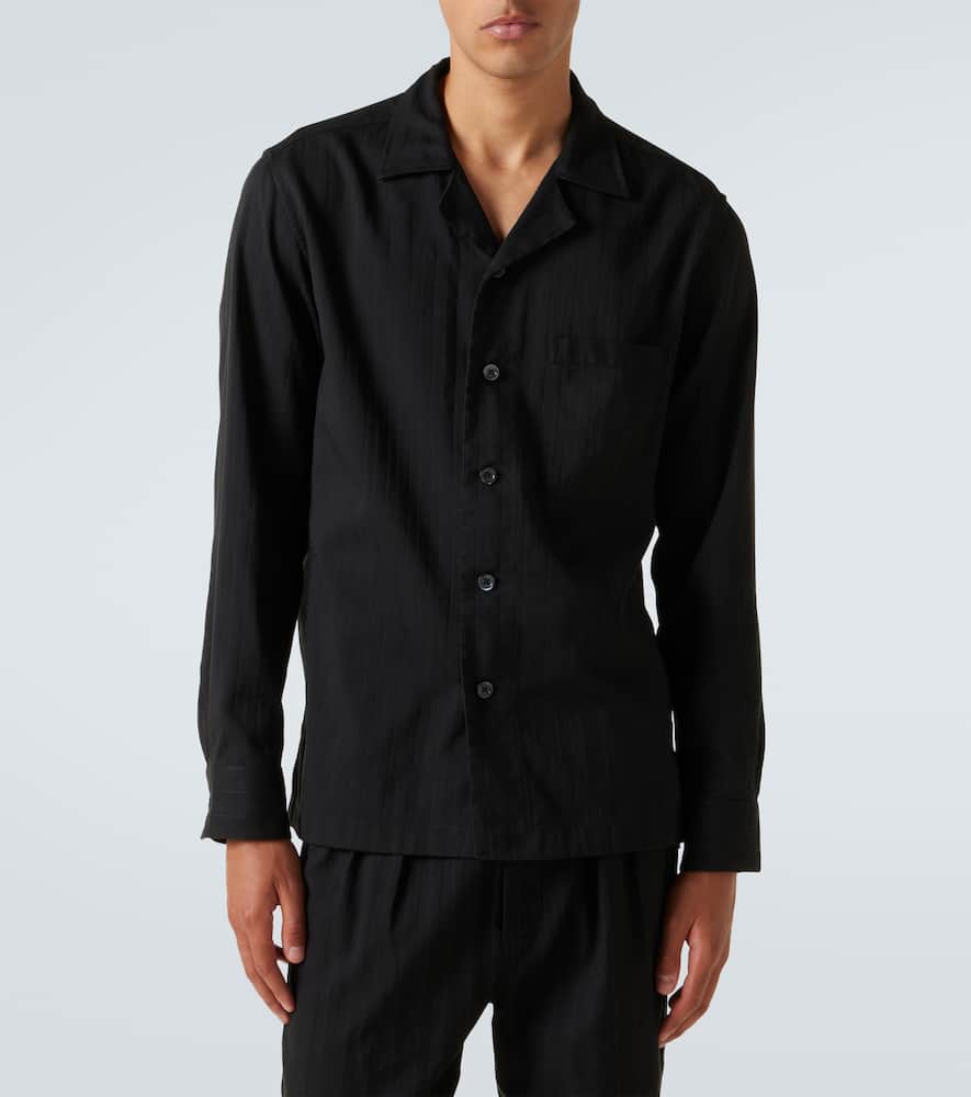 Striped cotton and silk shirt