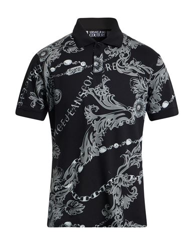 Man Polo shirt Black Size L Cotton