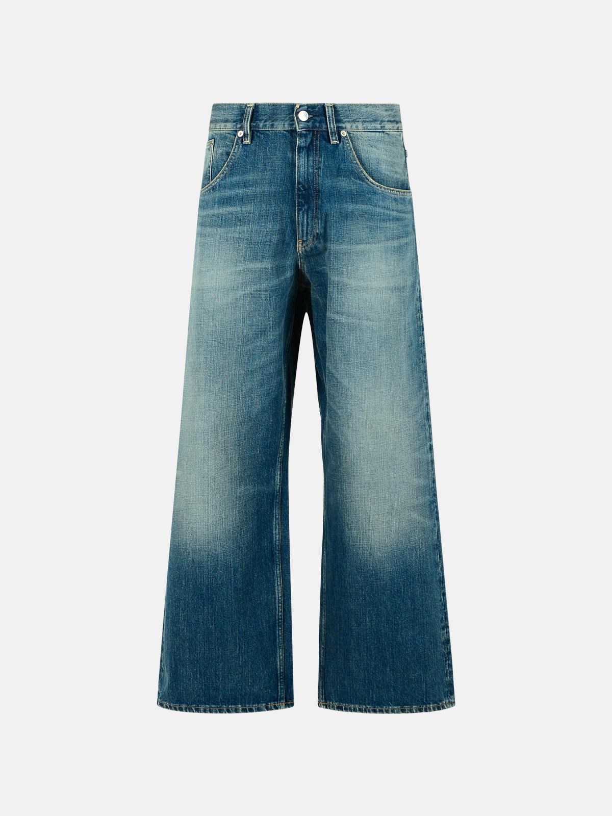 'Super Wide' Vintage Deep Blue Cotton Jeans