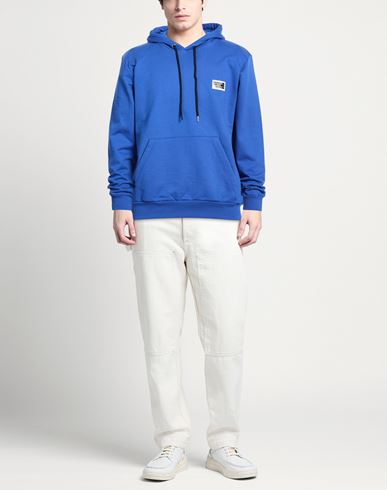 Man Sweatshirt Bright blue Size L Cotton