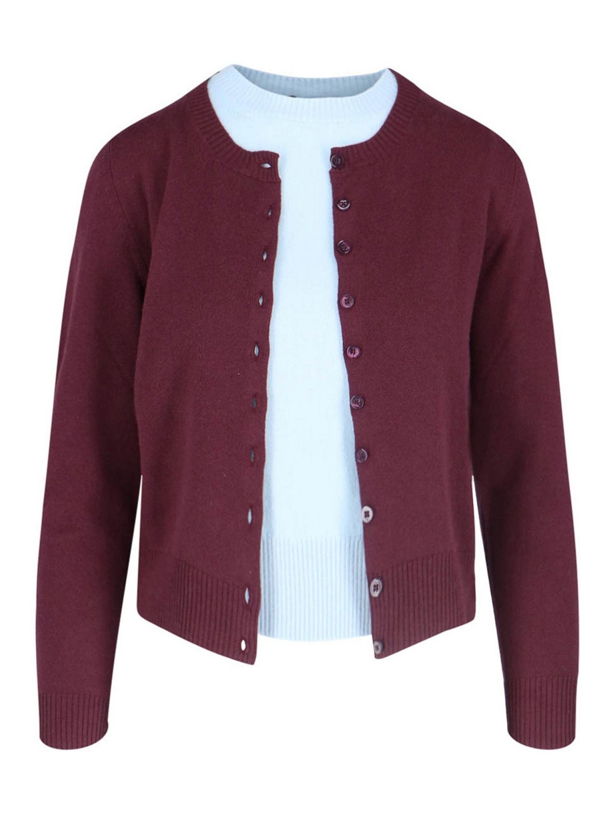 Two-tone Crop Knit Cardigan