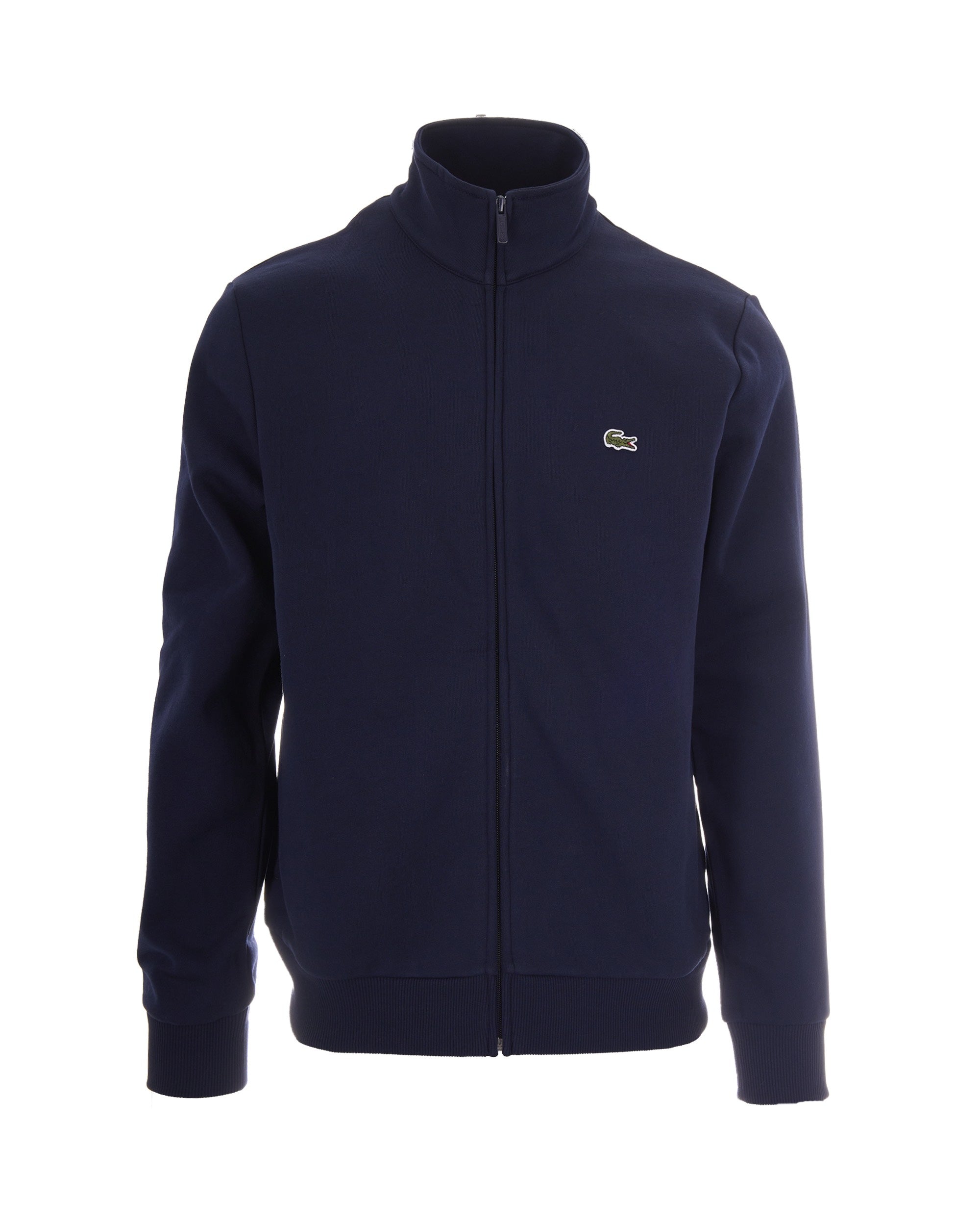 Zip-Up Cotton-Blend Sweatshirt — Navy