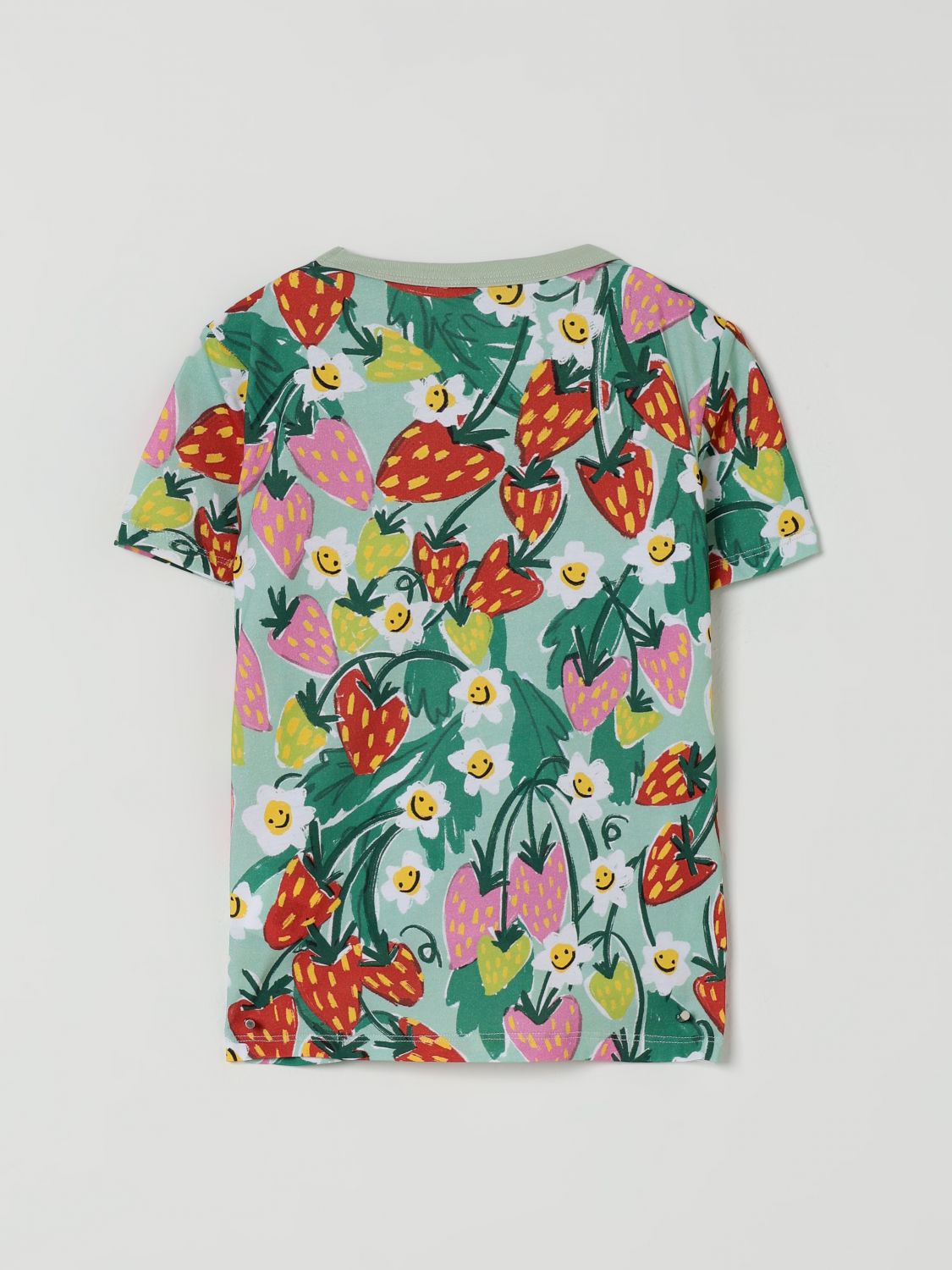 Stella McCartney Kids strawberry-print T-shirt - Green
