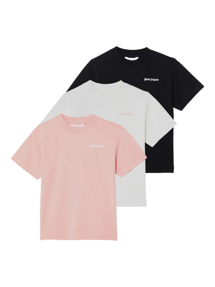 Kids Multi Color Pack of 3 Logo T-Shirts