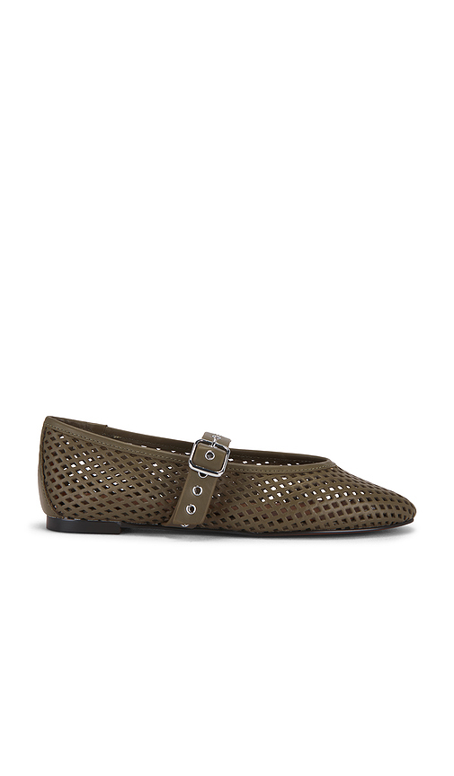 Madewell Perforated Remy Mary Jane Flat in Olive. 7. Also .5