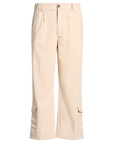 Man Pants Beige Size XL Polyester, Viscose, Elastane