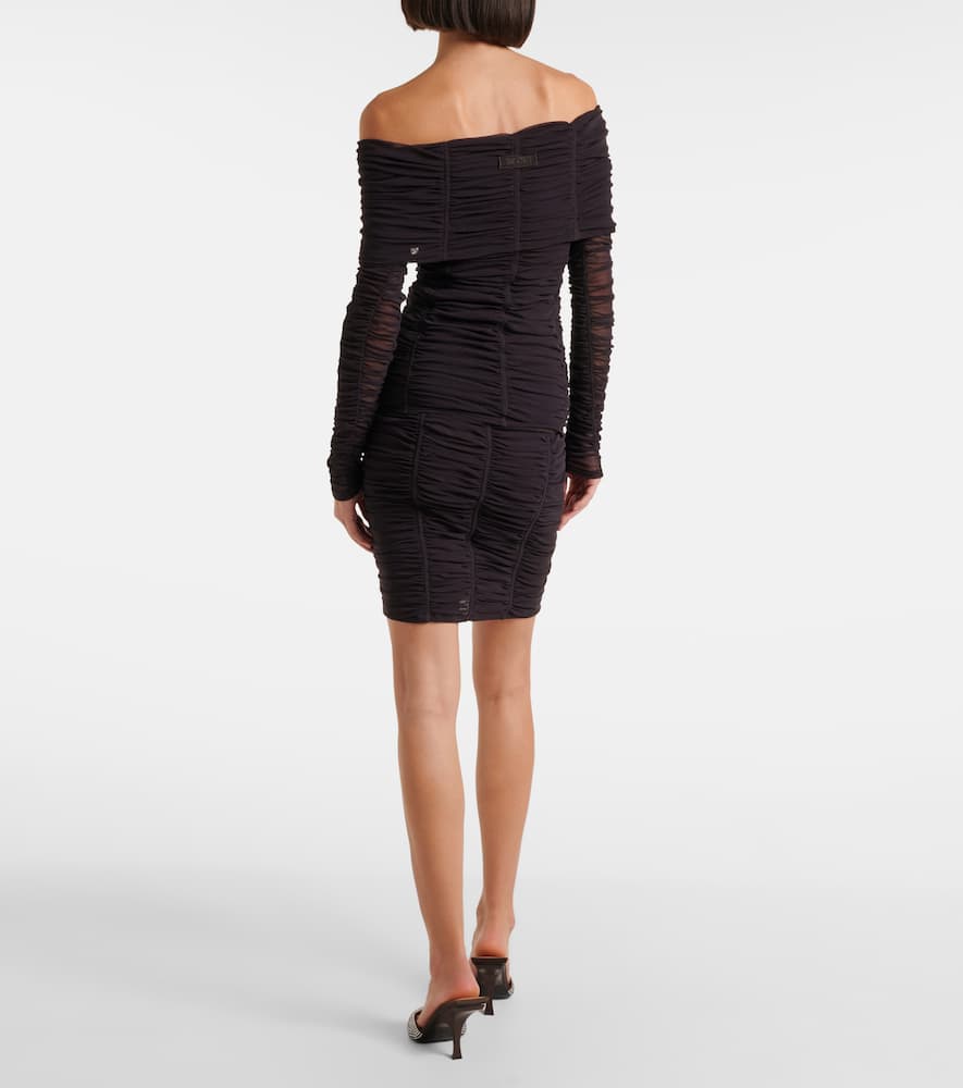 Ruched off-shoulder jersey top