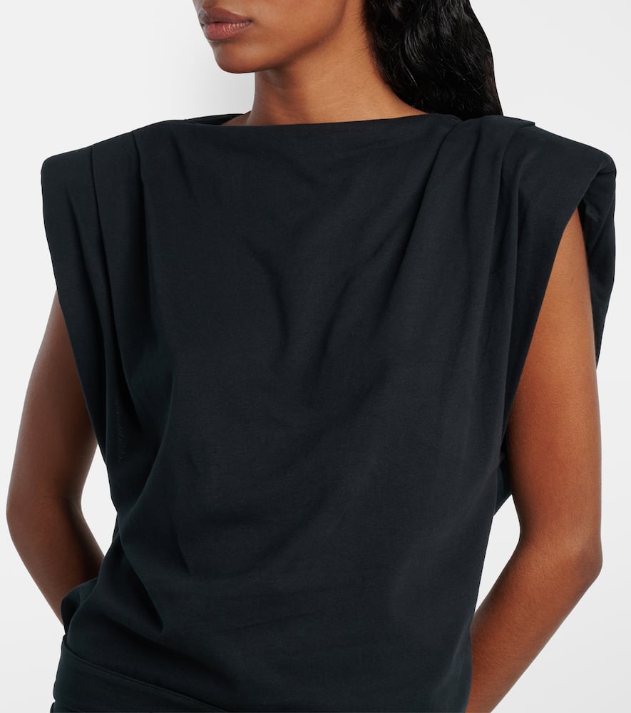 Marielle draped cotton minidress