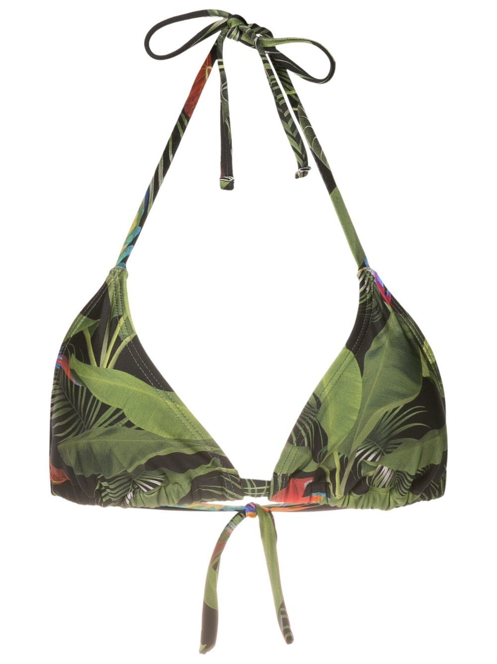 Iasmin botanical-print bikini top - Green