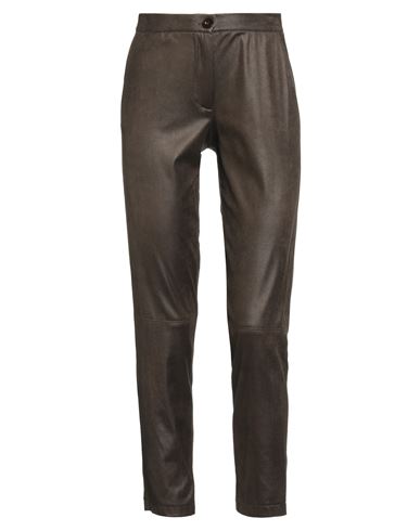 Woman Pants Dark green Size S Polyester, Elastane