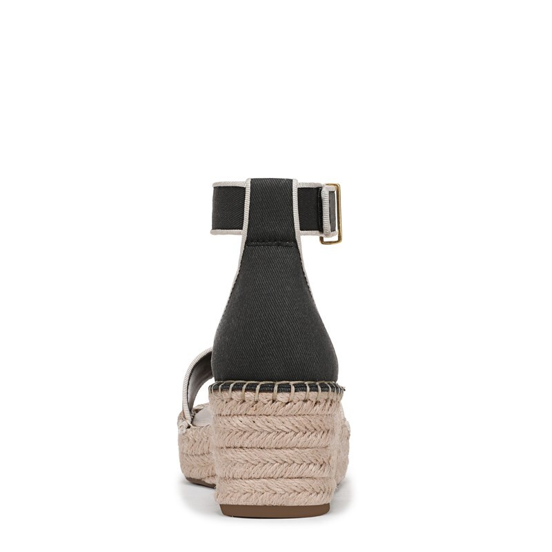 Women's Pela Espadrille Wedge Sandals (Tan/Black Twill Fabric)