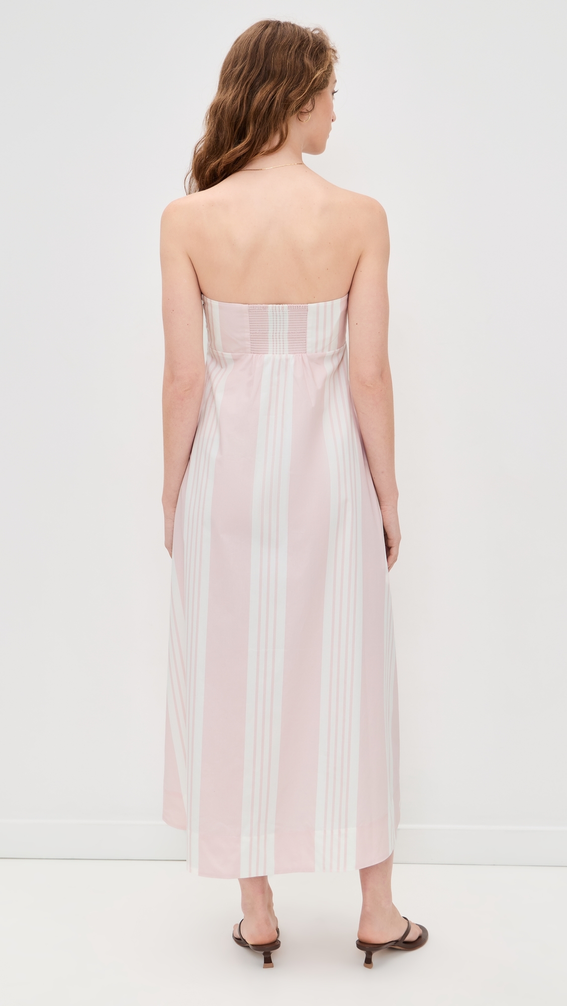 Rosie Strapless Dress Pink Stripe