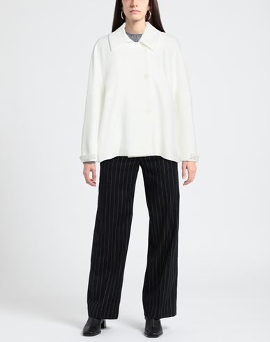 Woman Jacket White Size 16 Polyester, Viscose, Elastane