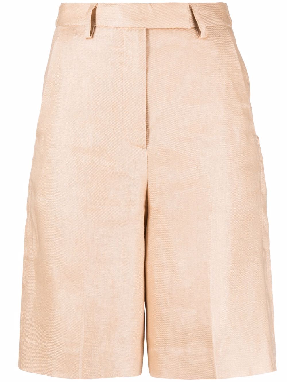 Tailored linen shorts - Neutrals