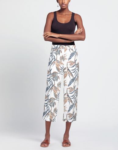 Woman Pants White Size S Linen