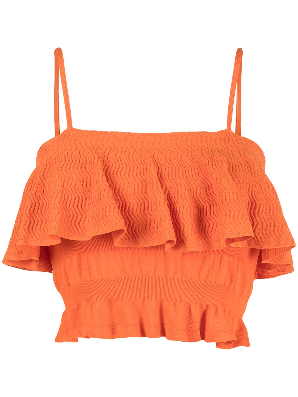 The Kaia zig-zag bikini top - Orange