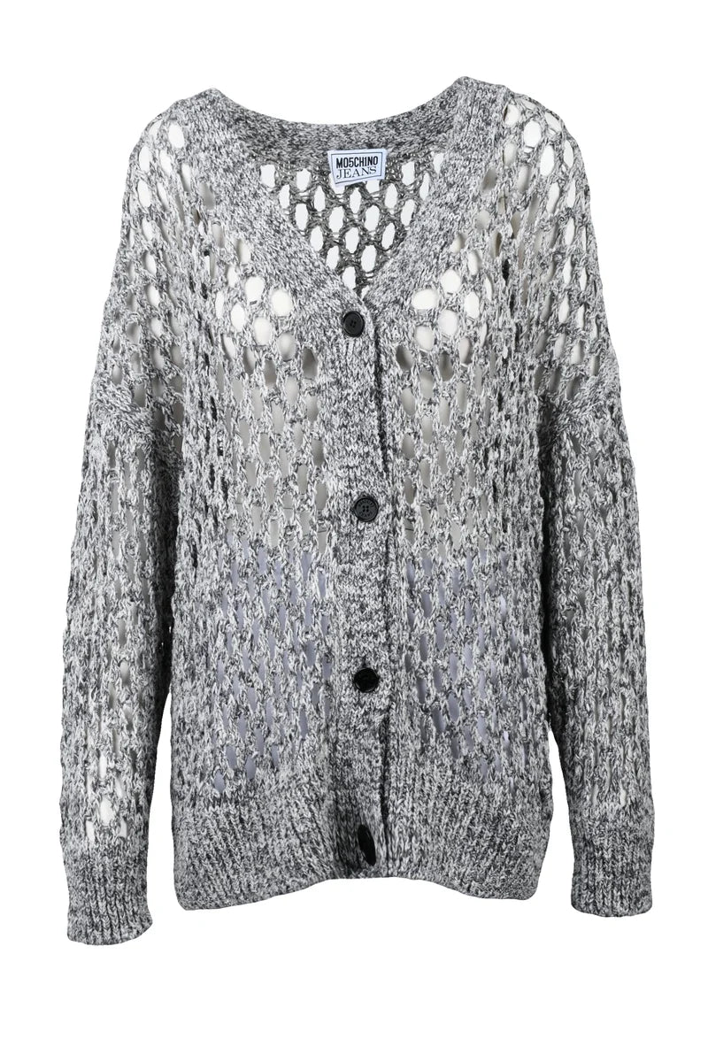 Perforated Cardigan - Grey